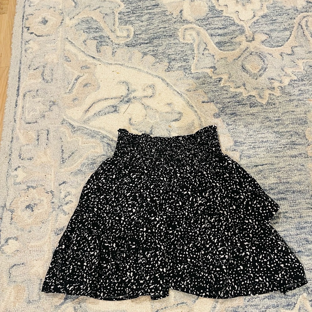 Altar'd State Black and White Mini Skirt